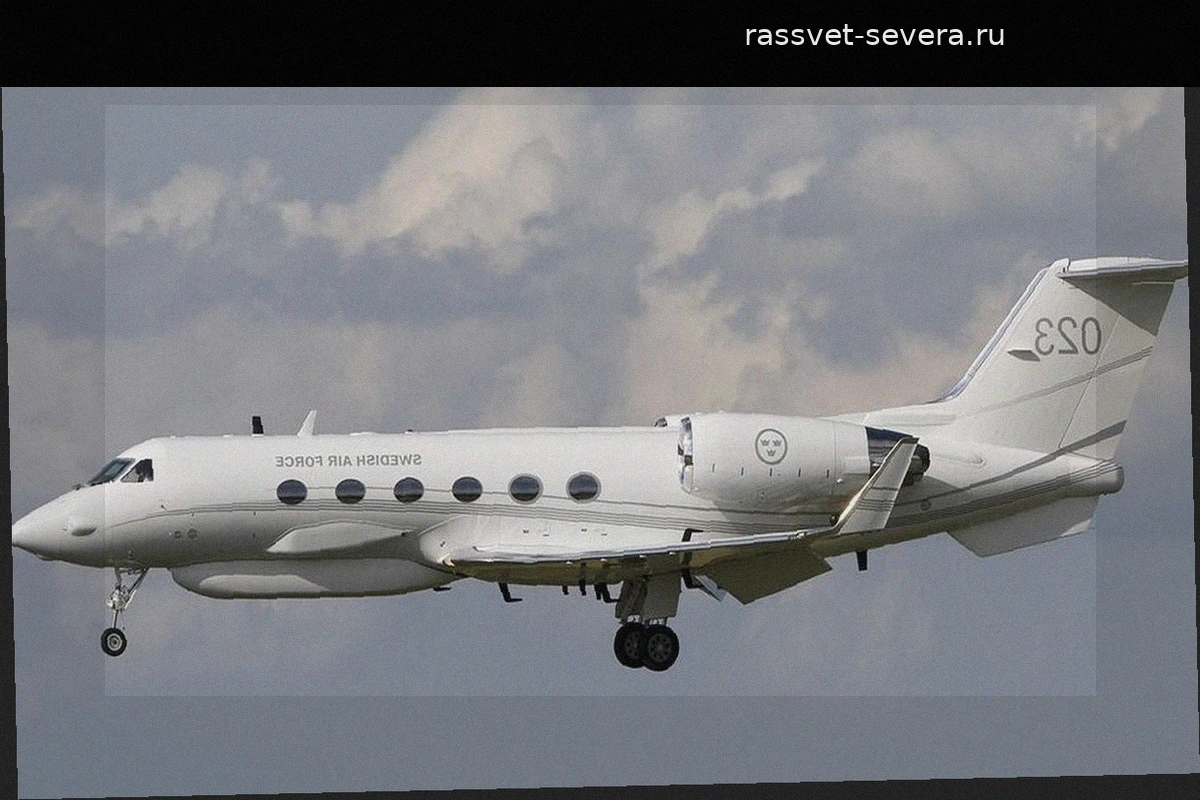 Шведский разведывательный самолет Gulfstream S102B замечен над Черным морем