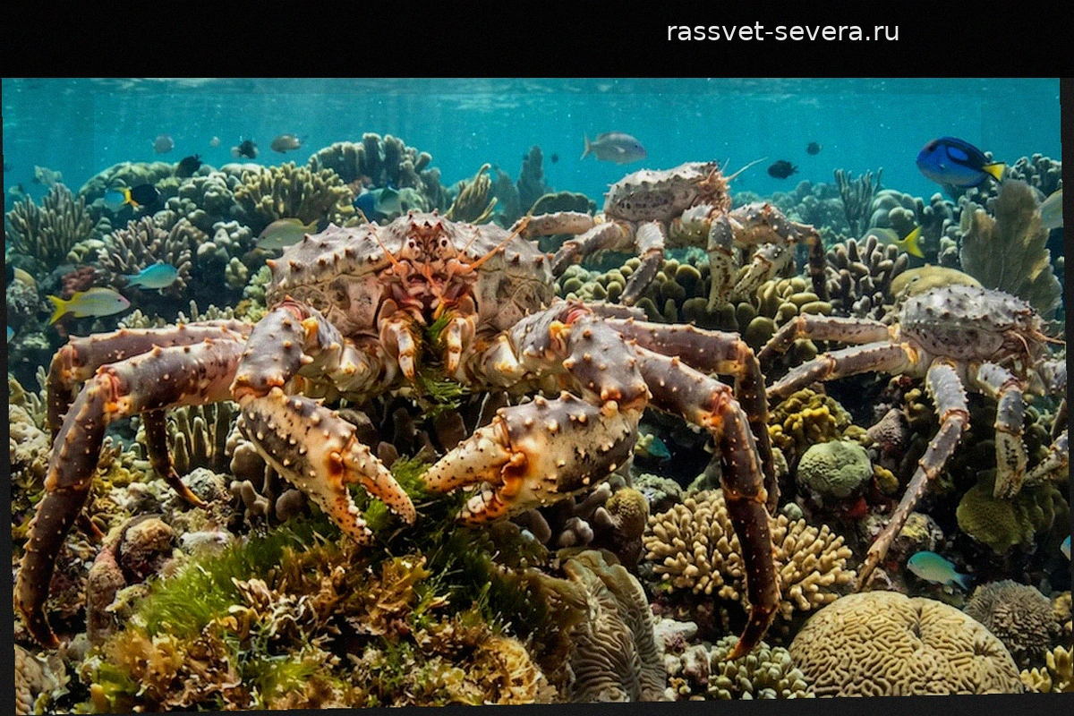 США используют королевских крабов для масштабного восстановления коралловых рифов