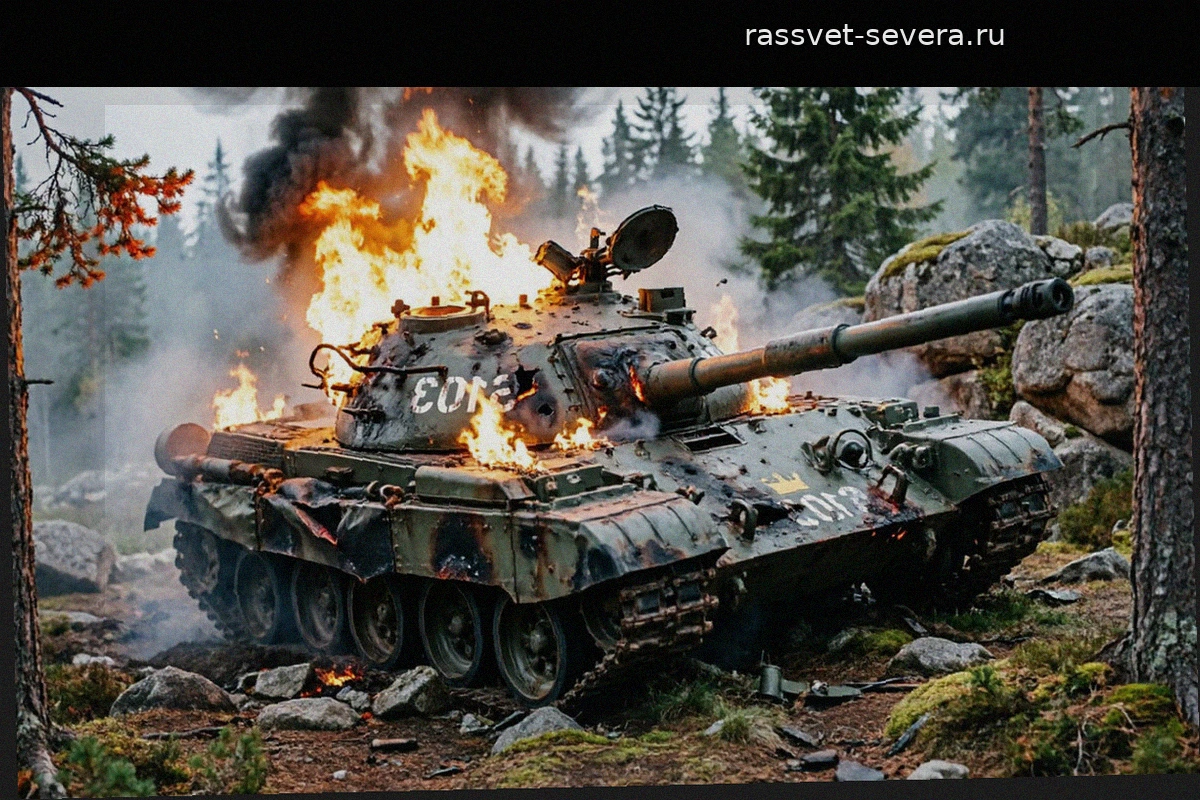 В Харьковской области уничтожен редкий шведский танк STRV-103