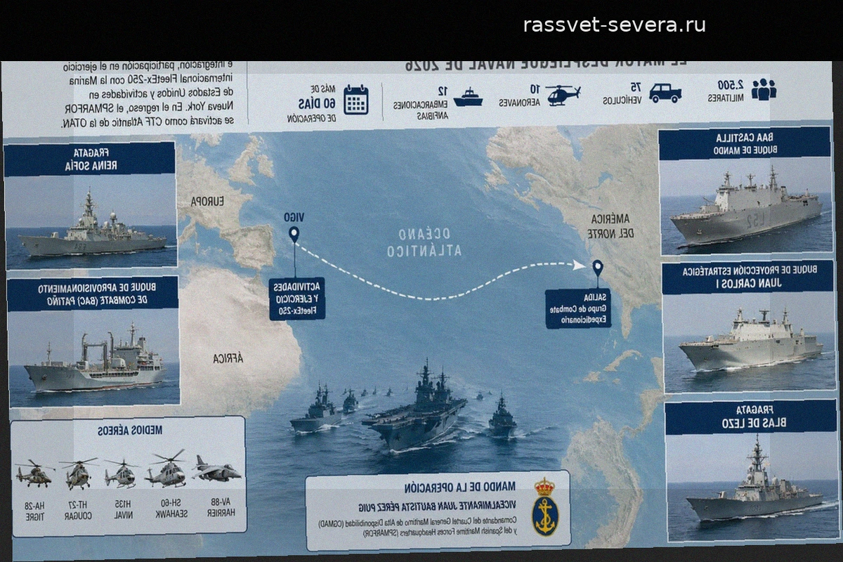Морской прорыв Испании: мощная авианосная группа пересечет Атлантику в 2026 году