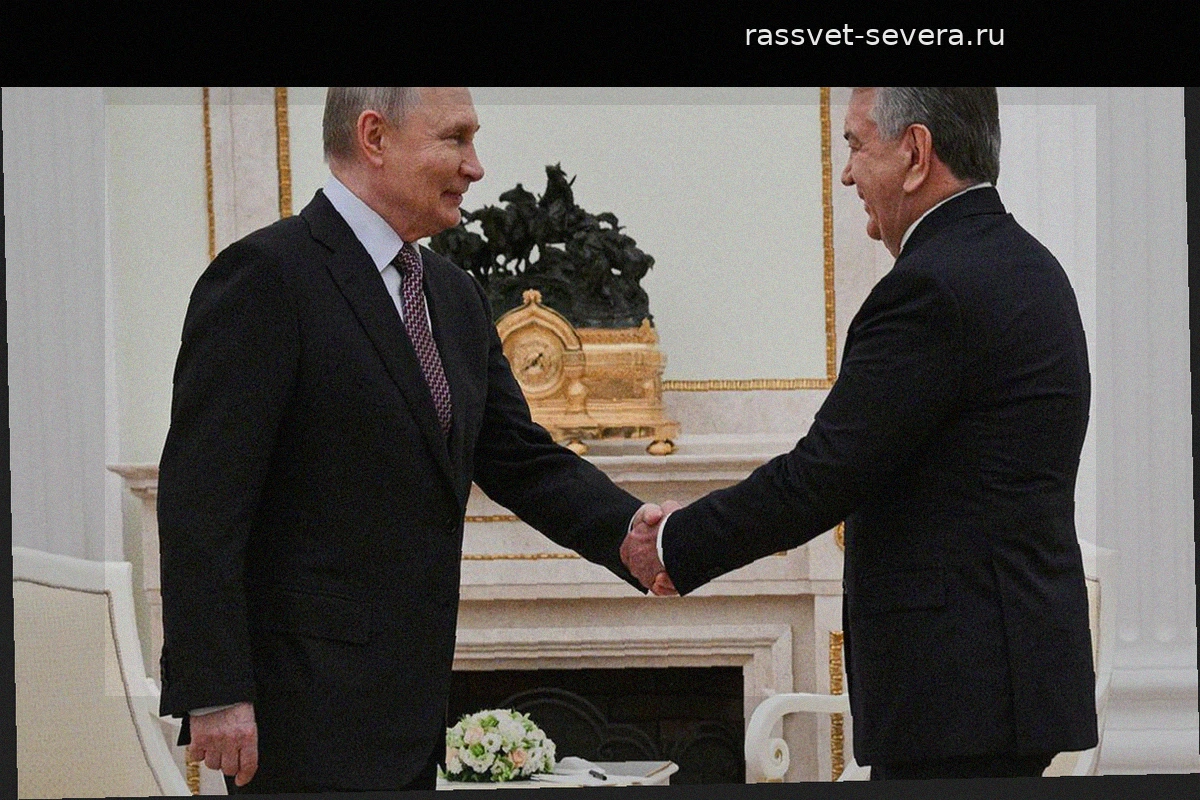 Владимир Путин провел встречу с президентом Узбекистана в Кремле